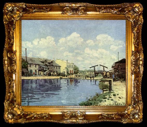 framed  Alfred Sisley Kanal, ta009-2